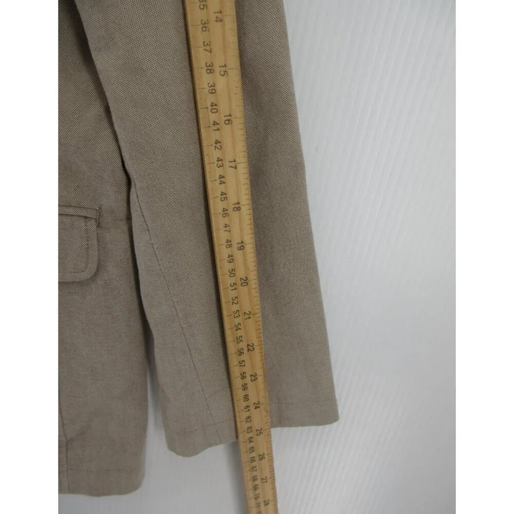 LL Bean Sport Coat 44 Taupe Field Blazer Safari Utility Jacket Canvas